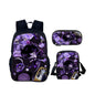 Cartoon Popular Shadow Milk Plush 3D Print 3pcs/Set pupil School Bags Laptop Daypack Backpack Inclined shoulder bag Pencil Case