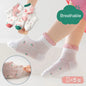5 Pairs 1 To 12 Years Children's Socks 2026 Spring Summer Baby Boys Girls Cotton Mesh Breathable Thin Soft Cute Socks Kids Socks