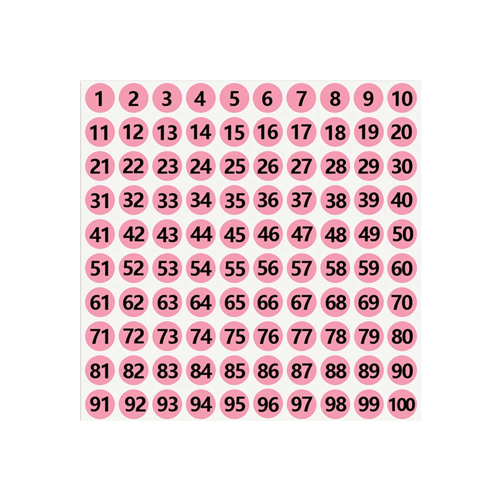 2Pcs/Lot Waterproof Pink Number Sticker Label For Nail Polish Color Gel Varnish Marking Digital Label Sticker Manicure Tool