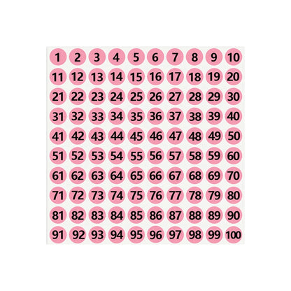 2Pcs/Lot Waterproof Pink Number Sticker Label For Nail Polish Color Gel Varnish Marking Digital Label Sticker Manicure Tool