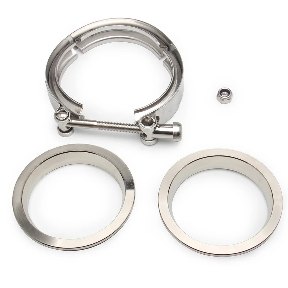 2" 2.5" 3" 3.5" 4" V-Band Clamp With Flange Male Female Fit for Exhaust System, Turbocharger, Downpipe, Muffler