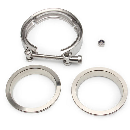 2" 2.5" 3" 3.5" 4" V-Band Clamp With Flange Male Female Fit for Exhaust System, Turbocharger, Downpipe, Muffler