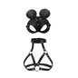 Gothic Leather Cat Mask Body Harness Set Women Erotic Bondage Lingerie BDSM Fetish Masquerade Cosplay Party Costume Accessories