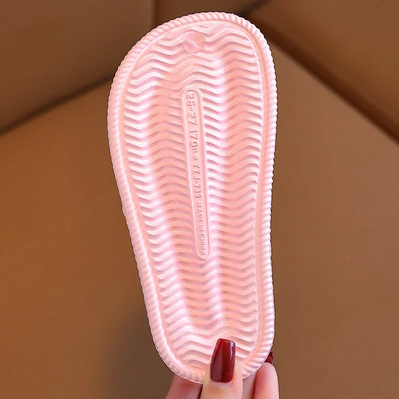 New Children's Slippers Summer Girls and Boys Bathroom Home Anti Slip Beach Shoes Soft Soled Baby Sandals