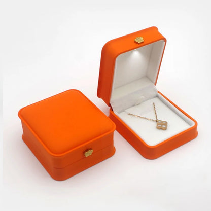 LED Jewelry Ring Box with Llight Luxury Crown Earrings Pendant Storage Display Proposal Wedding Gift Box Jewelry Organizer Box