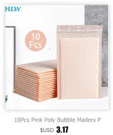 10Pcs/lot Rose Gold Metallic Bubble Mailers Foil Padded Bags Aluminized Postal Bags Gift Packaging Padded Shipping Envelopes
