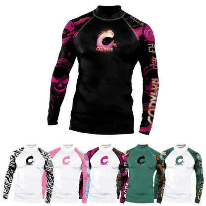 Mock Neck Hot MMA No Gi Rashguard Jiu Jitsu T-shirt+Pants Boxing Jerseys Set BJJ Muay Thai Shorts Compression Legging Sportsuit