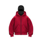 Men and women Balaclava Y2K Gothic Harajuku winter new item double hooded sweatshirt men's hooded mask zipper sportswear