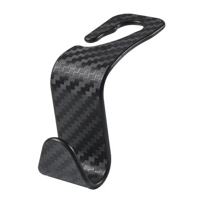 4Pack Car Seat Carbon Fiber Hook for Bags Car Clips Front Seat Headrest Organizer Holder Auto Fastener Hangers Car Accessories