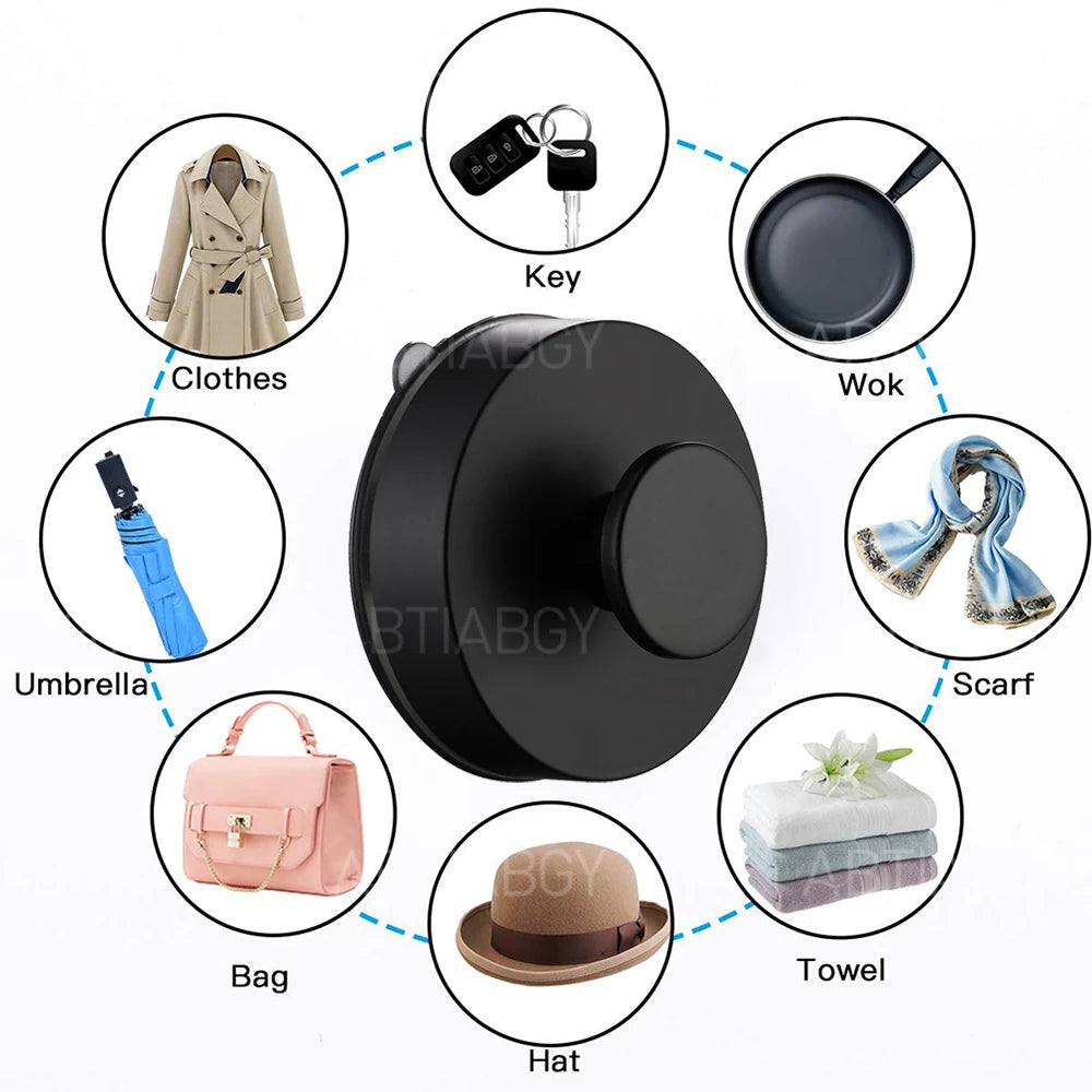 1/2/4pcs Strong Vacuum Suction Cup Hooks Punch-free Robe Hook Reusable Towel Holder For Kitchen Bathroom Home Accessories