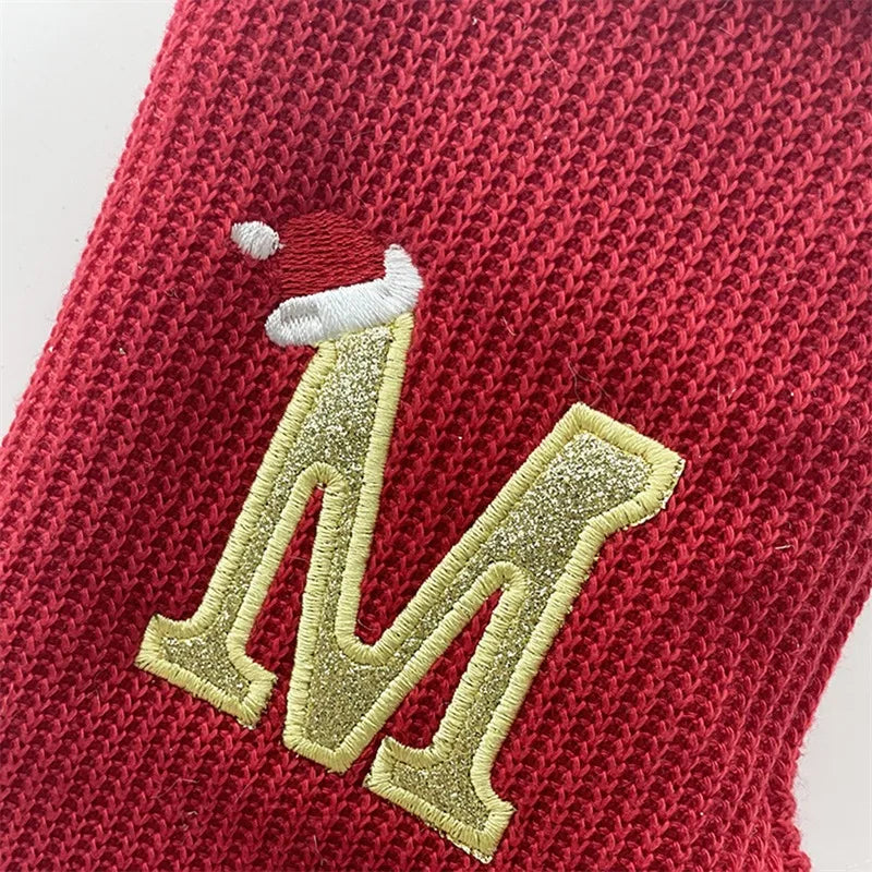 Christmas Alphabet Knitting Socks Christmas Tree Ornaments Christmas Decorations For Home 2024 Navidad Noel 2025Xmas Gift