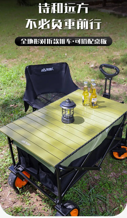 Home Camping Cart, Vegetable Cart, Folding Camping Outdoor Shopping Cart