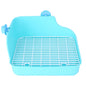 Square Shape Pet Toilet Plastic Easy to Install Small Animal Toilet for Rabbit Chinchilla Guinea Pig Cage Use