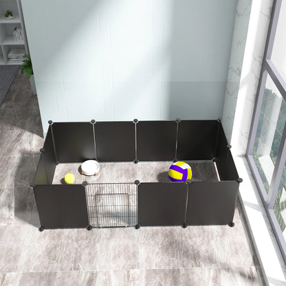 EUGAD Pet Playpen DIY Metal Wire Exercise Modular Enclosure with Door Small Animals Cage for Guinea Pig Rabbit Gerbil Hedgehog Pet Run