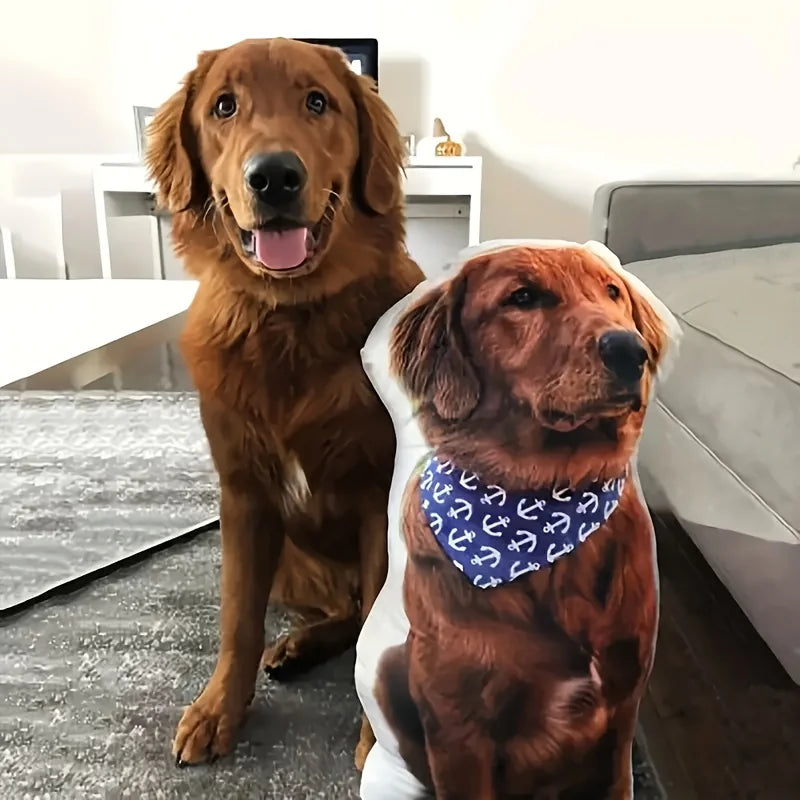 Customized Modern Pet Pillow with Double-Sided Digital Printing, Personalized Cat and Dog Photo Cushion