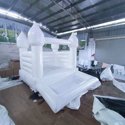 3x2.5M White Bouncer Wedding Birthday Event Jumping Mini Bounce House Commercial White Bounce House With Ball Pit Customized
