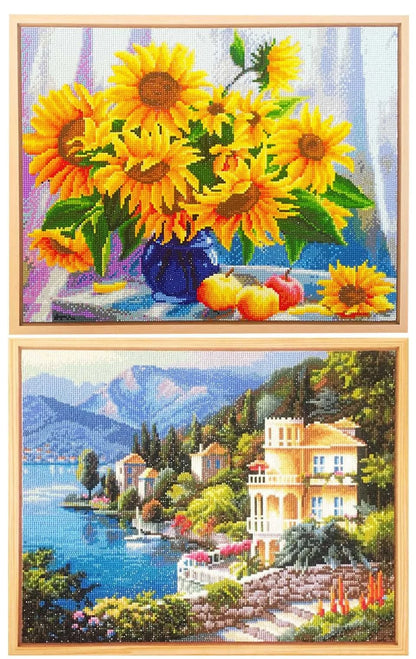 HUACAN Diamond Mosaic Novelties Ship Lighthouse Bird Animal Landscape Full Square Round Diamond Painting Kits Home Decoration