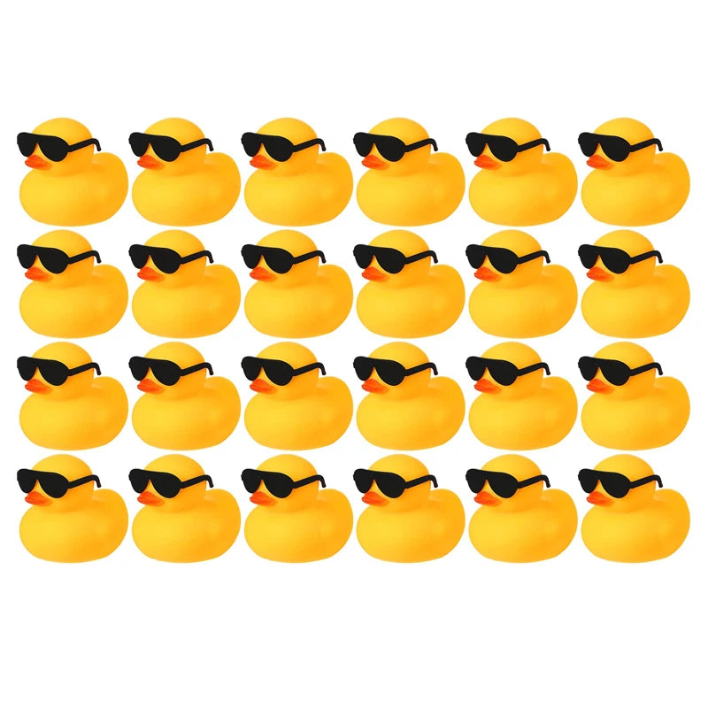6/12/24PCS  Duck Toys Mini Rubber Ducks Squeak and Float Ducks Shower Toy for Toddlers Boys Girls