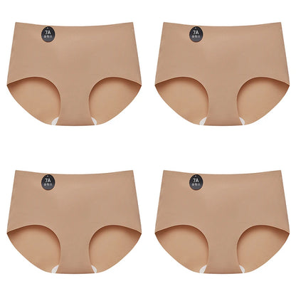 Falllsweet 4Pcs/Set Seamless Silk Briefs For Women Mulberry Silk Panties Comfortable Underpants Soft Lightweight Underwear M-2XL