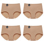 Falllsweet 4Pcs/Set Seamless Silk Briefs For Women Mulberry Silk Panties Comfortable Underpants Soft Lightweight Underwear M-2XL