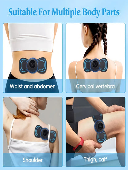 LCD Display EMS Neck Massage Electric Massager Cervical Neck Back Patch 8 Mode Pulse Muscle Stimulator