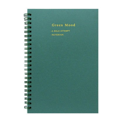 A5 Vintage Spiral Notebook, 80 Sheets/160 Pages Memo Journal Diary Notebook Spiral Design for Students Office Business