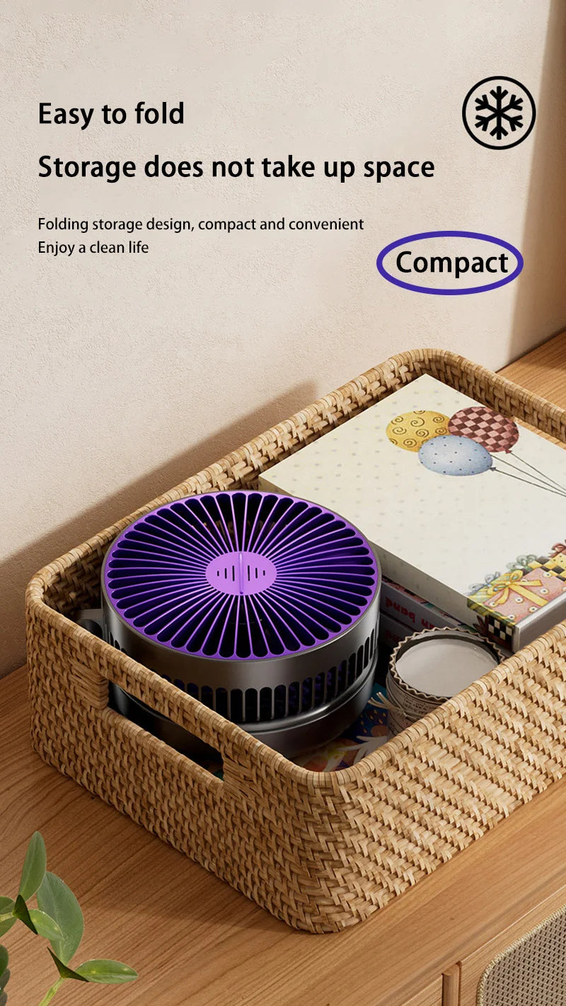 Lenovo 5000mAh 3IN1 Rechargeable Multifunctional Portable Fan Wall Mounted Fan 90° Folding Fan 4 Gears With Warm Night Light