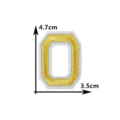 26 English gold letters Hot-melt adhesive ironing embroidery Patch DIY sewing decorative clothes patch
