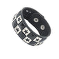 New Punk Dark PU Bracelet For Women Men Hip Hop Rock Chain Multi Layered Bracelet Trend Retro Gothic Jewelry Dancer Accessories