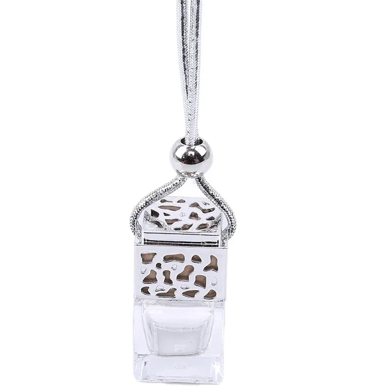 Air Freshener Ornament Perfume Bottle Pendant Essential Oils Auto Car Perfume Bottle Hanging Glass Bottle Car-styling