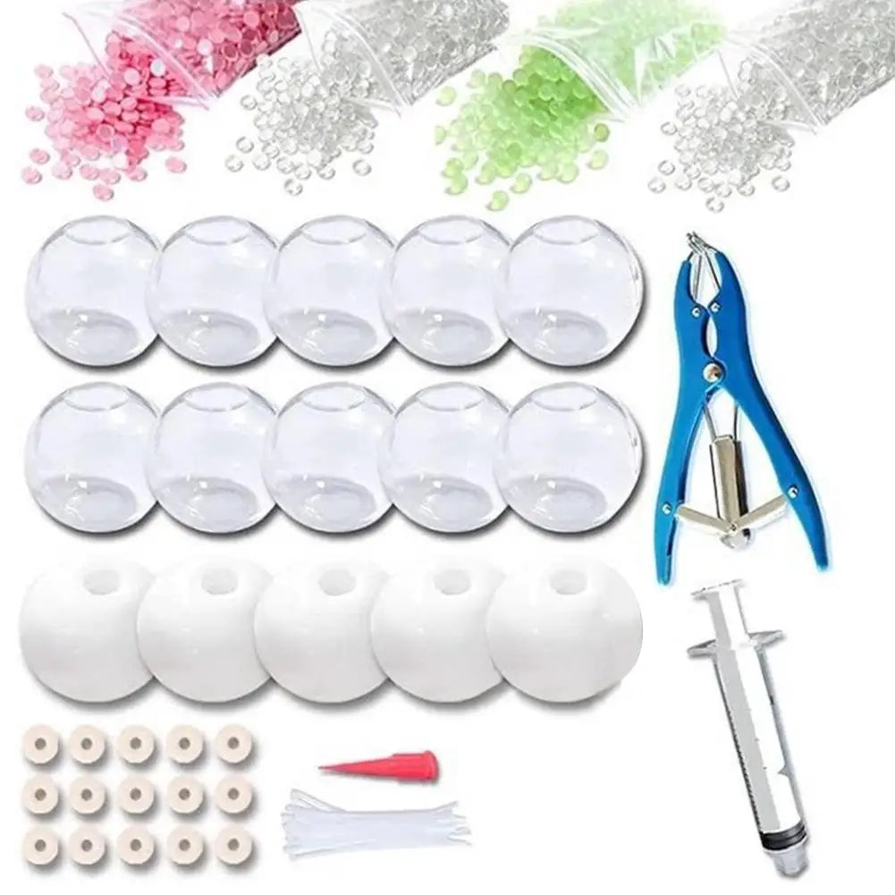 DIY Clear Stress Balls Making Kit Sensory Balls DIY Craft Set with Tool for Adults Office Anxiety Handmade Fidget Toys