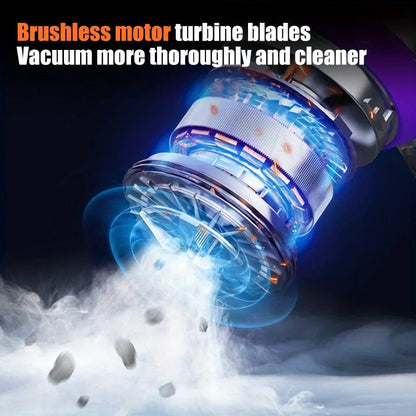 Upgraded Car Vacuum CleanerPowerful 6000mAh Wet/Dry Suction 70dB Low Noise Type-C Charging for Home/Car Cleaning Portable Blower
