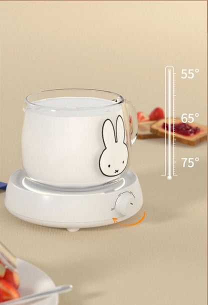 Miffy Cup Heater Coffee Mug Warmer Timer Heating Coaster Smart Thermostatic Heating Pad Hot Plate Hot Milk Coffee Cup Warmer