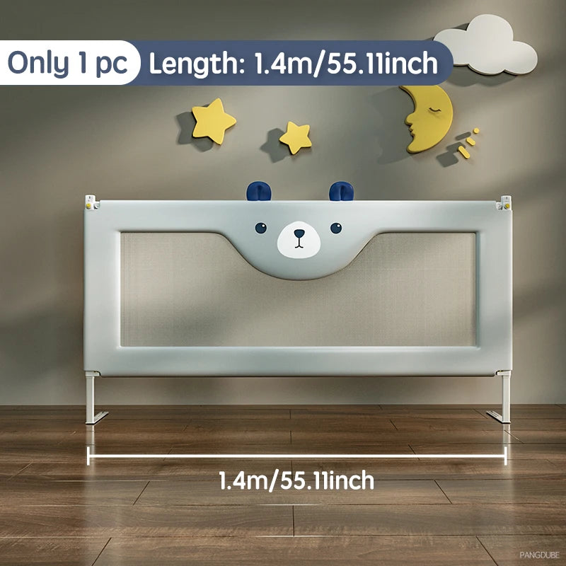 PANGDUBE 1 piece Baby Safety Railing for Children Bed Rail Guard Protective Barrier for Kid Bed Need to Screw Installation