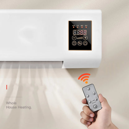 Electric Air Conditioner Fan Wall Mount Easy  Temperature  Timer Heating and Cooling Fan Cooling Heating Fan