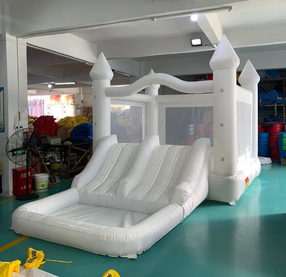Inflatable White Bounce House With Slide 5.6*3.3*3M Jumping Castle For Kids Bouncy House Withe For Children Outdoor Toys Slide