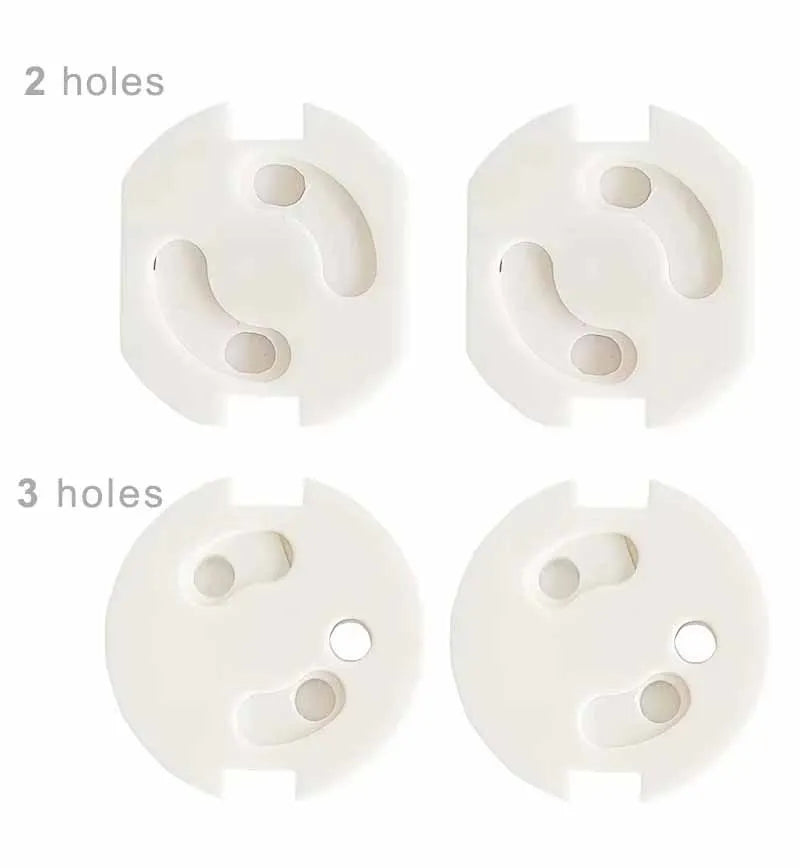 10pcs Baby Safety Child Electric Socket Outlet Plug Protection Security Two Phase Safe Lock Cover Kids Sockets Cover Plugs
