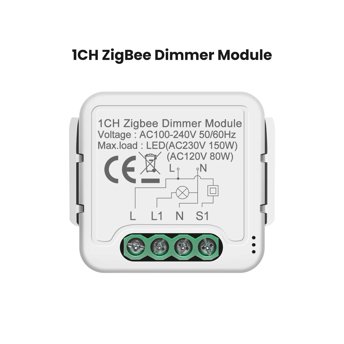 GIRIER Tuya Smart ZigBee 3.0 Dimmer Switch Module WiFi Breaker Relay for Dimmable Bulb Supports 2-way Control Works with Alexa