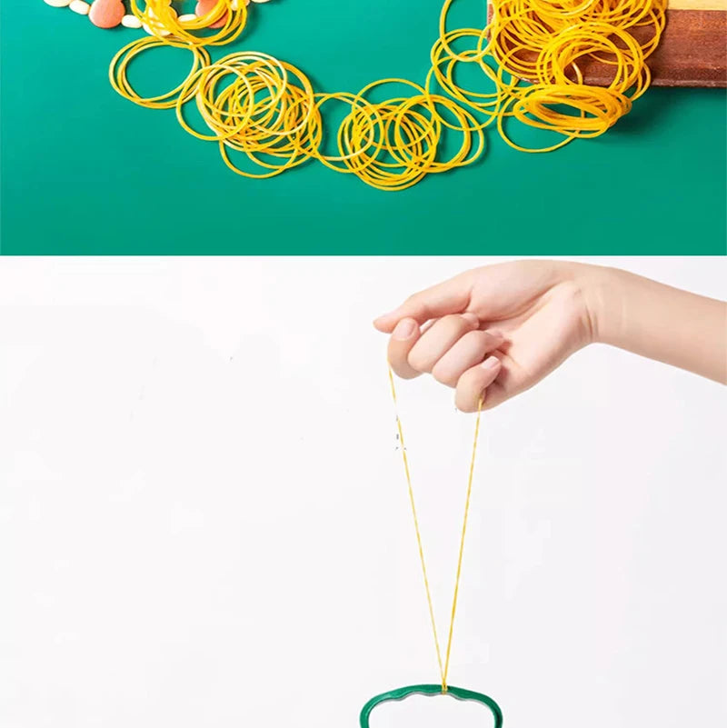 High-elasticity Durable and High-temperature Resistant Yellow Rubber Band Industrial Toys Are Widely Used Set 100/300/666 Pieces