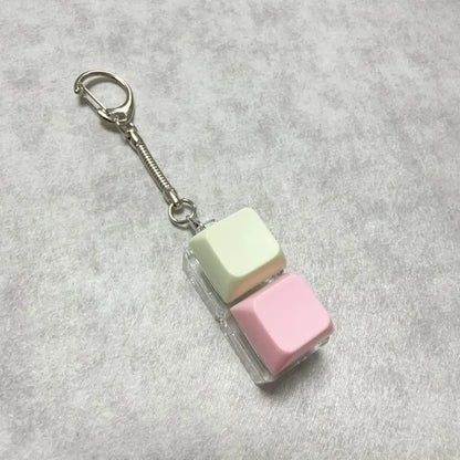 Keys Button Keycap Fidget Keychain Finger Keyboard Caps Toy Decompression Keychain Stress Relief Gadget Pass The Time for Adult