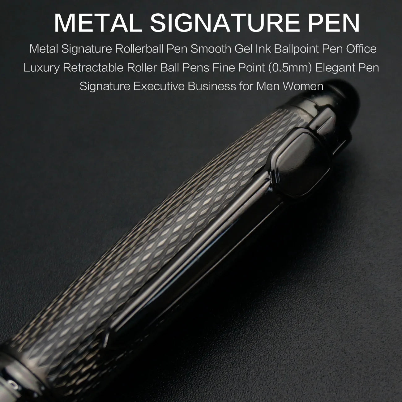 STONEGO Classic Luxury Rollerball Pens, Stainless Steel Roller Ball Pen for Men Women, School, Office, Executive, Business