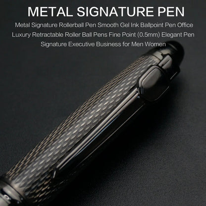 STONEGO Classic Luxury Rollerball Pens, Stainless Steel Roller Ball Pen for Men Women, School, Office, Executive, Business