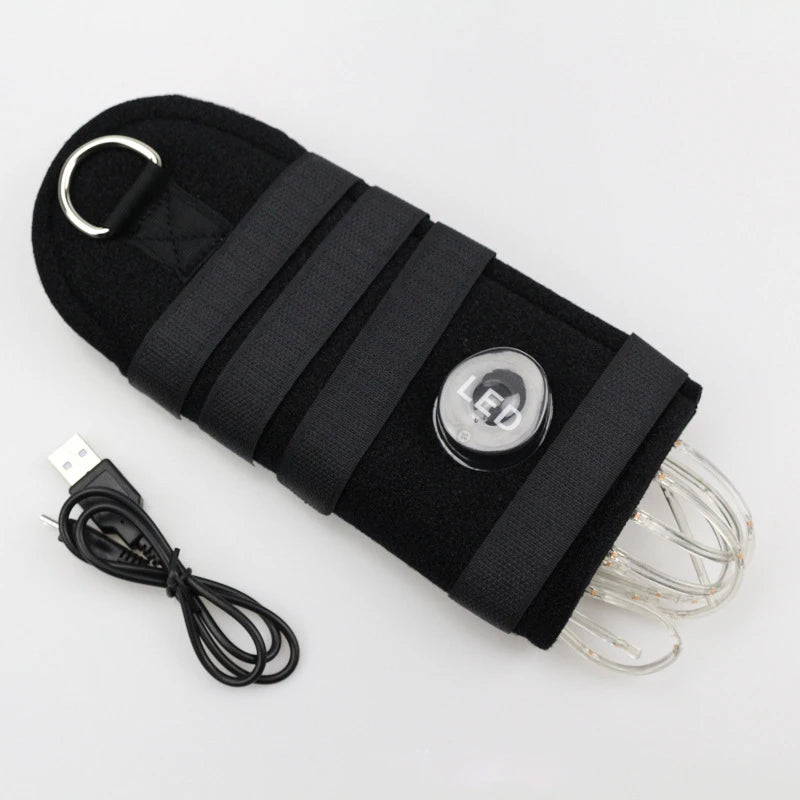 LED Horse Tail Trappings Night Riding Safe Equestrian Flashing Light Bar Harness Equipment Outdoor Sports Horse Tail Decor