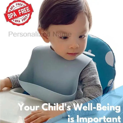 Silicone Baby Bib for Babies & Toddlers Waterproof Silicone Bibs Soft With Food Catcher Pocket for Boys & Girls Free Custom Logo