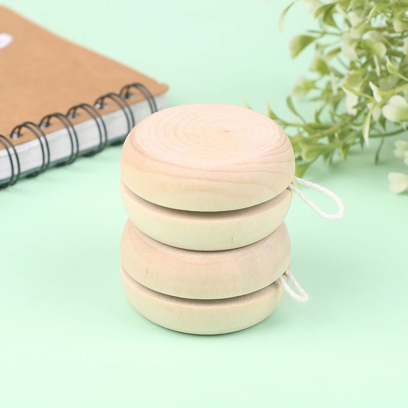 Portable Wooden Yoyo Ball Colorful Handmade Toy Creative Play & Craft Accessories for Children