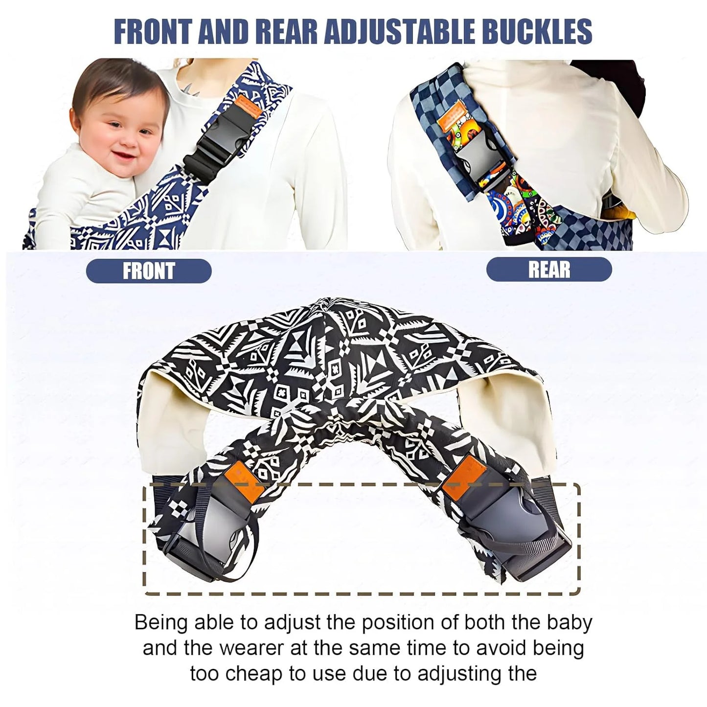Baby Sling Carrier,Baby Sling,Toddler Carrier,Adjustable and Non-Slip Hip Seat Carriers Carrying 10-30 lbs