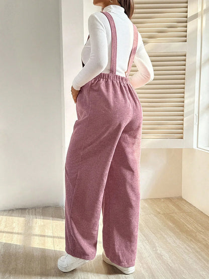 Maternity Clothes Pregnancy Clothing for Pregnant Women Pants 2025 Autumn Winter Fashion Elastic Loose Corduroy Overalls Waist
