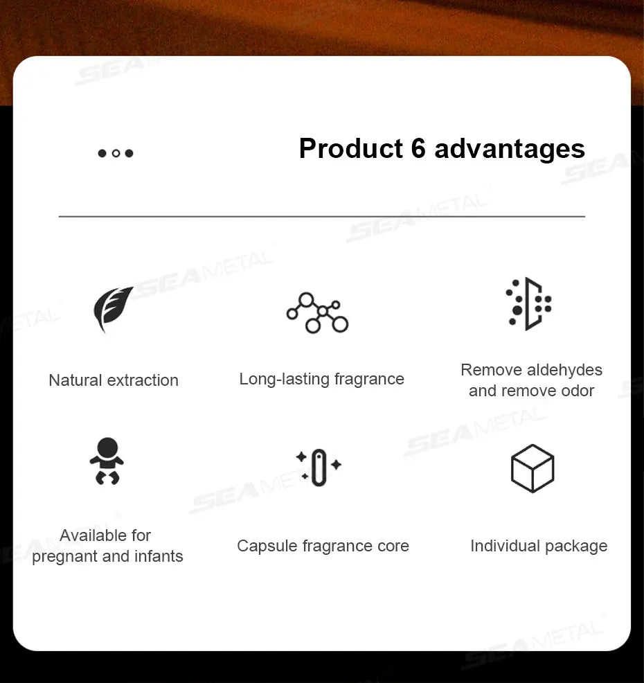 SEAMETAL Car Perfume Diffuser Solar Air Conditioner Shape Decorative Air Freshener Air Outlet Car Aromatherapy Fragrance Tablet