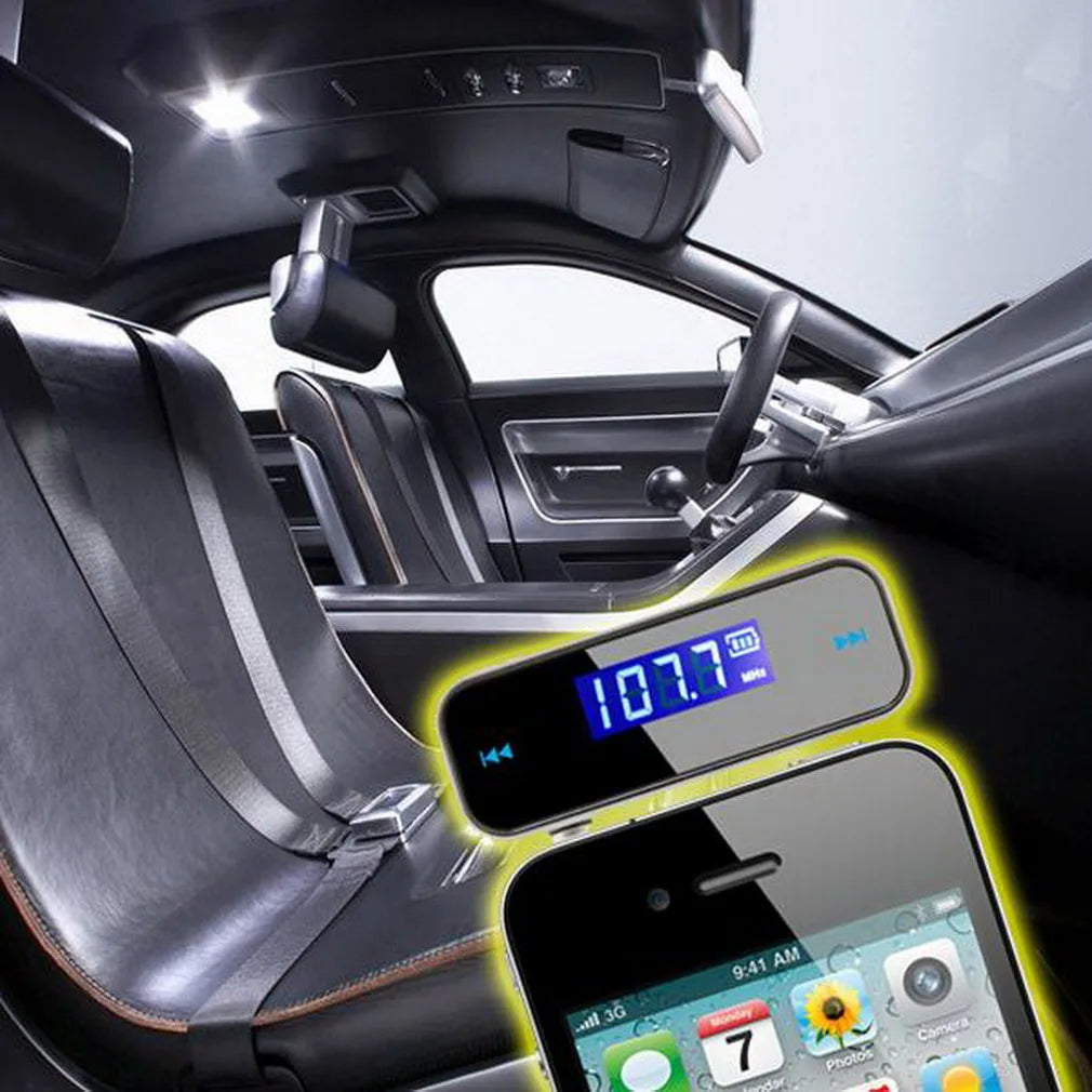 Mini 3.5mm FM Transmitter Wireless LCD Display FM Transmitter Modulator Wireless In-car Music Audio For Mobile Phones Car Kit
