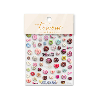 Line Flower Powder Blusher Love Heart High Quality Jelly Series Adhesive Nail Sticker Nail Art Decoration Decals Design T-2830